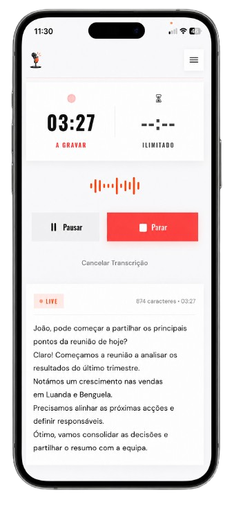 Gravação em tempo real